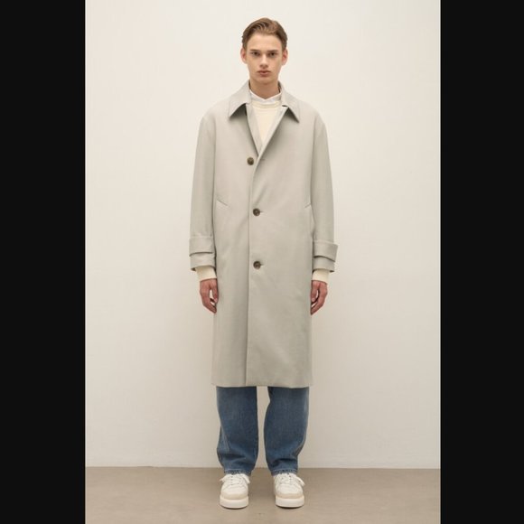 SYSTEM HOMME TRENCH COAT BACK SLIT TRENCH COAT - SIZE 100 JP / 44  EU / XL US - Picture 2 of 4